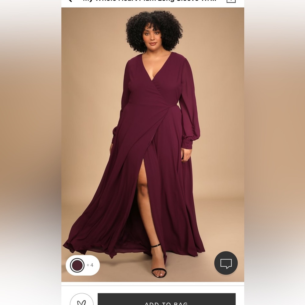 Burgundy wrap dress